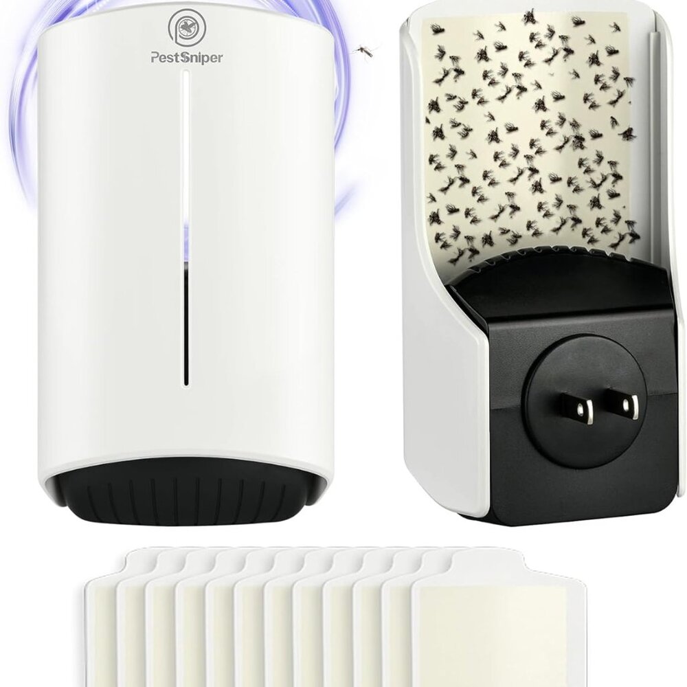 Indoor Flying Insect Trap with UV Light and 12 Glue Cards - 2
